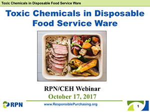 toxic chemicals in food service ware
